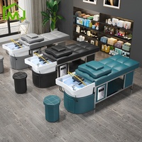 Fauteuil de massage à structure en acier inoxydable, lit de lavage pour salon de coiffure, vente directe usine