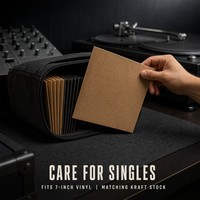 Pochette intérieure antistatique pour disque vinyle 7 pouces en papier d'art, avec design estampé à chaud/debossé, pour stockage de 45 tours simples
