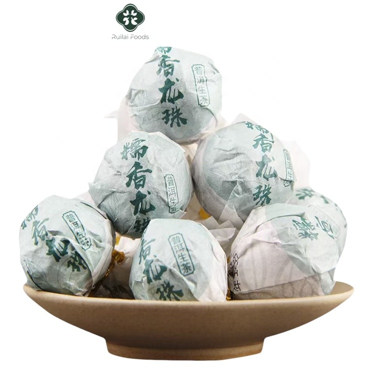 Китайский необработанный чай Pu er ball Ручной работы органический чай pu'er Дракон Цветущий чай