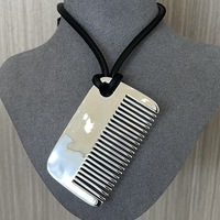 Collier peigne en cuivre électroplaqué pour femme, style long, décontracté, look sophistiqué, accessoires de mode