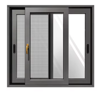 Fenêtre coulissante en aluminium VOBO moderne à double vitrage Low-E insonorisée avec moustiquaire pour chambre à coucher salon