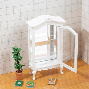 Hao Chang - Nuevo Gabinete de Exhibición de Madera para Juguetes, Colección Pure White Arc Top, Miniatura para Casa de Muñecas, Muebles, 14 Años en Adelante - Product Image 3