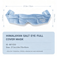 Masque pour les yeux en sel de l'Himalaya, compresses chaudes micro-ondables, masque pour les yeux personnalisable, rempli de sel naturel, masque pour les yeux en peluche douce