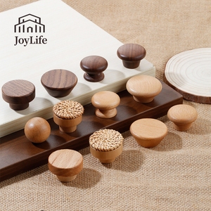 Rắn sồi gỗ lỗ duy nhất phim hoạt hình bằng gỗ ngăn kéo kéo bóng tròn tủ tủ quần áo cửa xử lý trẻ em an toàn không độc hại đồ nội thất - Product Image 2