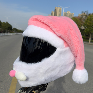 Venta Directa de Fábrica, Gorro Navideño Divertido para Exteriores, Funda Personalizable para Casco de Motocicleta con Diseño de Papá Noel - Product Image 5