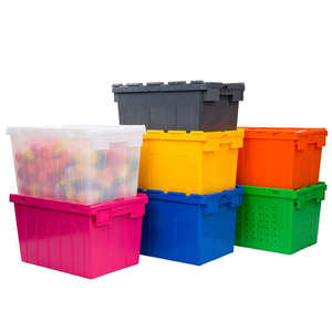 Heavy Duty <b>Stackable</b> Plastic <b>Crates</b> Solid Turnover Containers for Warehouse Logistics Storage Wholesale Factory Supply - Product Image 3