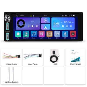 วิทยุติดรถยนต์ Podofo ขนาด 6.86 นิ้ว 1 Din เครื่องเล่นมัลติมีเดีย MP5 รองรับ BT FM/AM Wireless CarPlay&Auto Radio DAB Radio รุ่น 8035 - Product Image 6