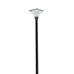 Lampadaire LED en aluminium noir de 15 pouces, fonction minuterie à intensité variable, résistant aux intempéries, éclairage de jardin, 1 pièce - Product Image 1