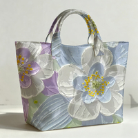 Sac fourre-tout de luxe en PVC blanc, motif floral peint à l'huile, imperméable, transparent, style gelée, sac de plage, pochette, sacs à main à nœud, sac de rangement