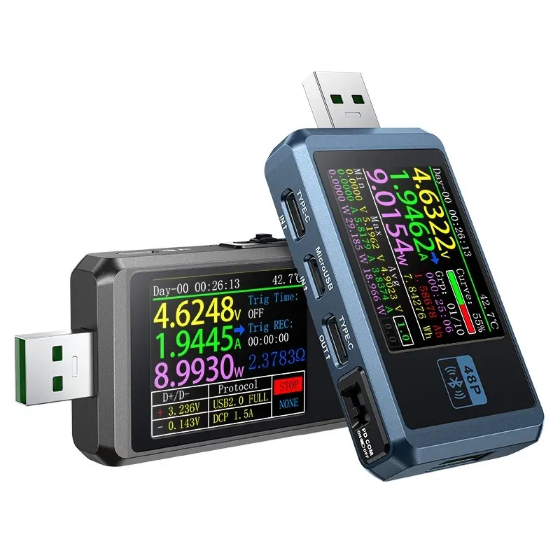 Jyd fnb48p USB Tester Vôn kế Ampe kế sạc nhanh công suất phát hiện gợn điện áp hiện tại phát hiện đo lường vạn năng