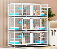 Cage empilable multi-niveaux à compartiments pour petits animaux, élevage en intérieur, élevage de chats, animalerie, élevage de pigeons