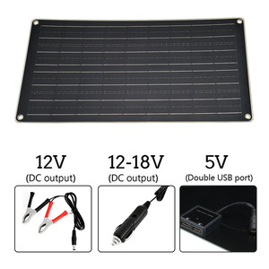 แผงโซลาร์เซลล์โมโนคริสตัลไลน์ 40W 12V พร้อมตัวควบคุมและสายเคเบิลสำหรับจ่ายไฟกลางแจ้ง - Product Image 4