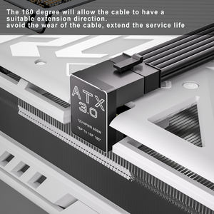 <span class=keywords><strong>Adaptateur</strong></span> 180 degrés en aluminium ATX3.0 <span class=keywords><strong>12VHPWR</strong></span> 16 broches 600W 12 + 4 broches PCIE 5.0 Connecteur pour cartes graphiques 4080 4090 4070 GPU vidéo - Product Image 5