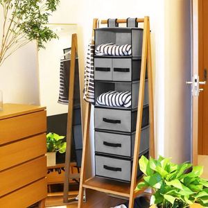 Gray Non-Woven Fabric Wardrobe Drawer Hanging Bag Wardrobe Hanging Bag Underwear Storage <b>Box</b> - Product Image 5