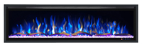 Cheminée électrique murale décorative à LED de 42''60'' avec télécommande pour salon