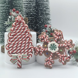 Hỗn hợp màu sắc Polymer đất sét cây tuyết hình dạng treo trang trí kỳ nghỉ Quà Tặng cửa sổ tường treo Cây giáng sinh Mặt dây chuyền - Product Image 1