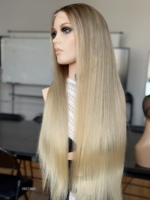 SHY 13x5 HD Lace Front Wig Human Raw Hair Salon Color Straight Custom Length Natural Parting OEM ODM