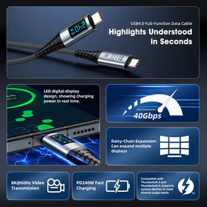 Cable de Carga Rápida USB4 con Pantalla LED, PD3.1, 240W, 40Gbps, 8K60Hz para Switch y MacBook - Product Image 3