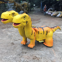 Attraction du parc d'attractions Dino City : Manège pour enfants sur le thème des dinosaures, parc d'aventure métallique intérieur/extérieur, centre commercial, parc de trampolines, jardin