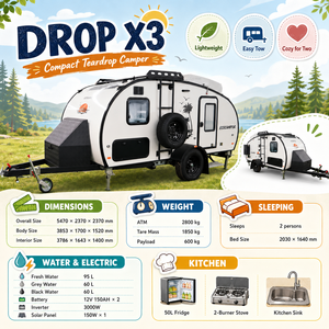 <span class=keywords><strong>Caravane</strong></span> compacte pliable et imperméable pour les voyages en plein air, idéale pour les vacances – Offre spéciale - Product Image 3