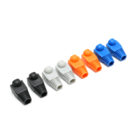 El mejor precio Color mezclado CAT5E CAT6 RJ45 Ethernet Cable de red Strain Relief Boots Cable Jacket Connector Plug Cover