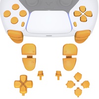 Attention jaune bricolage D-pad R1 L1 R2 L2 déclencheurs options de partage boutons de visage ensemble complet boutons pour contrôleur PS5 BDM-030/040/050/060