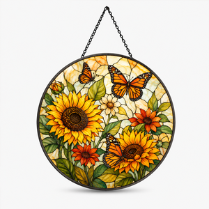 Attrape-soleil personnalisé en verre cristal Art Déco, tortue marine, cadre métallique 25 cm, scène nautique océanique, décoration suspendue pour mariage, Noël, fenêtre - Product Image 2