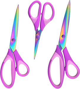 Craft Fabric Scissors with sharp Stainless Steel Blades and Comfortable Soft Grip Suitable for Fabric <b>Sewing</b> and Home Use - Product Image 1