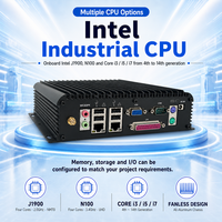 Komputer Industri Tanpa Kipas Port Paralel LPT Dual LAN Mini PC Intel J1900 N100 I3 I5 I7 IP65 VGA COM RS232 OEM