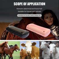 Usine de gros Logo personnalisé cheval grattoir à sueur peigne cheval chien Pert Deshedding brosse de toilettage