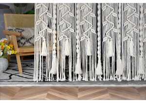 2025 nuevo borde de algodón tejido a mano ventana cenefa cortina colgante de pared para evento de boda de hotel - Product Image 5