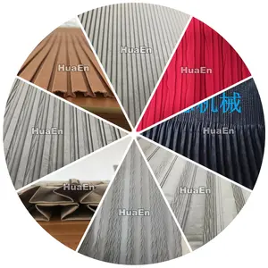 China HuaEn bekleidungs fabrik tuch textil stoff nylon popeline seide spandex polyester faser fir flache waffel falte maschine