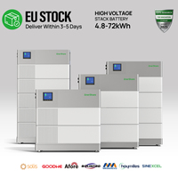 Batterie au lithium LiFePO4 empilable haute tension en stock UE 10 kWh 15 kWh 20 kWh pour stockage d'énergie solaire domestique hors réseau/hybride