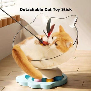 Juguete Interactivo para Gatos con Bola Giratoria y Plumas, Diversión para el Autoentretenimiento, Varitas para Gatos y Diseño de Cama con Forma de Cápsula Espacial - Product Image 2