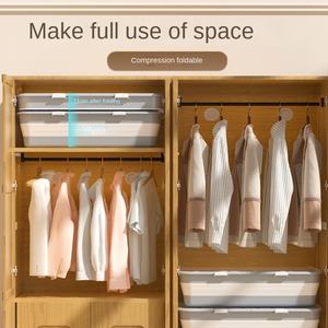 Venta al por mayor barato de gran capacidad de largo tamaño deslizante debajo de la cama caja de almacenamiento de ropa de plástico organizador de almacenamiento de cama - Product Image 4