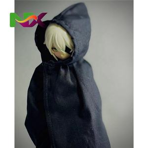 ชุดอุปกรณ์เสริมเสื้อคลุมมีฮู้ดสีดำแบบเสียหาย ขนาด 1/12 สำหรับฟิกเกอร์ตัวละครหญิง Mobile Suit Girl ของ Romankey ขนาด 6 นิ้ว - Product Image 6