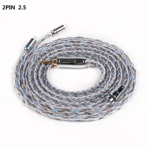 KBEAR 16 cordons améliorés pour écouteurs en cuivre plaqué argent MMCX/0.78mm 2PIN/ <span class=keywords><strong>TFZ</strong></span> Pins/ QDC Pins in Ear Monitor Cable - Product Image 2