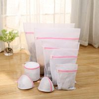 Set Kantong Cuci Jaring Kustom OEM Merek Sendiri, Kantong Cuci Pakaian Jaring Nilon Kecil dalam Jumlah Besar untuk Cuci Pakaian di Rumah