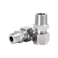 Embouts en acier inoxydable Type de tubes avec filetage pour connexion centrale Connecteur adaptateur droit SS304 Adaptateur à filetage mâle
