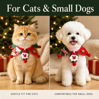 Écharpe de Noël pour animaux de compagnie, cache-cou festif pour chiens et chats, collier décoratif mignon pour petits et moyens animaux, vente en gros