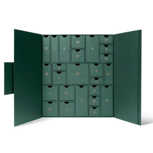 Calendrier de l'Avent personnalisé vide, emballage cadeau de luxe en carton pour cosmétiques et produits de beauté, compte à rebours de Noël - Product Image 1