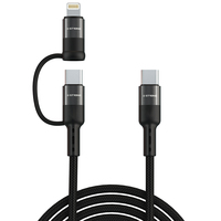 Câble USB tressé en tissu de 1 m pour charge rapide, compatible avec le chargeur Apple d'origine – Prix usine