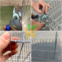 Cage à poulets carrée en PVC, diamètre du fil 3mm/4mm, taille 90*90*90, cage pour coqs de combat