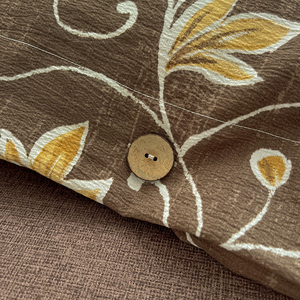 ชุดเครื่องนอนผ้านวมผ้าลินิน100% พร้อมกระดุมปิด4ชิ้นพร้อมปลอกหมอนผ้าปูเตียงสำหรับบ้านไร่ผ้านุ่มระบายอากาศได้ดีทนทาน - Product Image 3