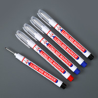 Marqueurs permanents à tête longue et à trou profond de 20mm pour stylo perforant en métal, outil étanche de décoration pour salle de bain et travail du bois