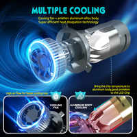 9-80v H4 Led Mini Projecteur Phare Lentilles M01H-X 6000K 80W Projecteur H4 Mini Lentille Led pour Universel Voiture Moto Camion