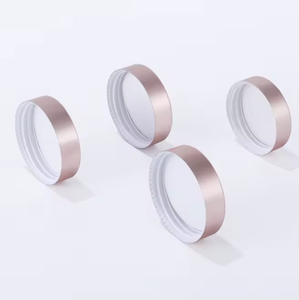 Frascos Redondos de Vidrio de Alta Calidad para Crema con Tapa Dorada Rosa - Product Image 6