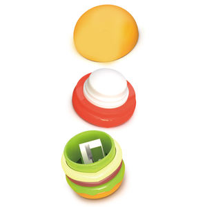 Taille-crayon en caoutchouc TPR Yalong Funy, 4 couleurs mélangées, gommes à effacer en forme de hamburger, fournitures scolaires pour la rentrée scolaire - Product Image 4