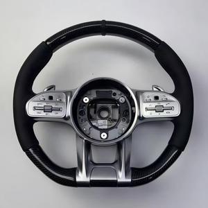 Volant de voiture en fibre de carbone <span class=keywords><strong>AMG</strong></span> pour <span class=keywords><strong>Mercedes</strong></span> Benz Classe A, B, C, E, <span class=keywords><strong>CLA</strong></span>, GLC, CLS, adaptable - Product Image 3