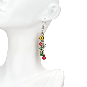 Christmas Bell Jewelry <b>Set</b> Necklace <b>Bracelet</b> Earrings Zinc Alloy Party Fashion Accessories Multicolor Bell Design - Product Image 4